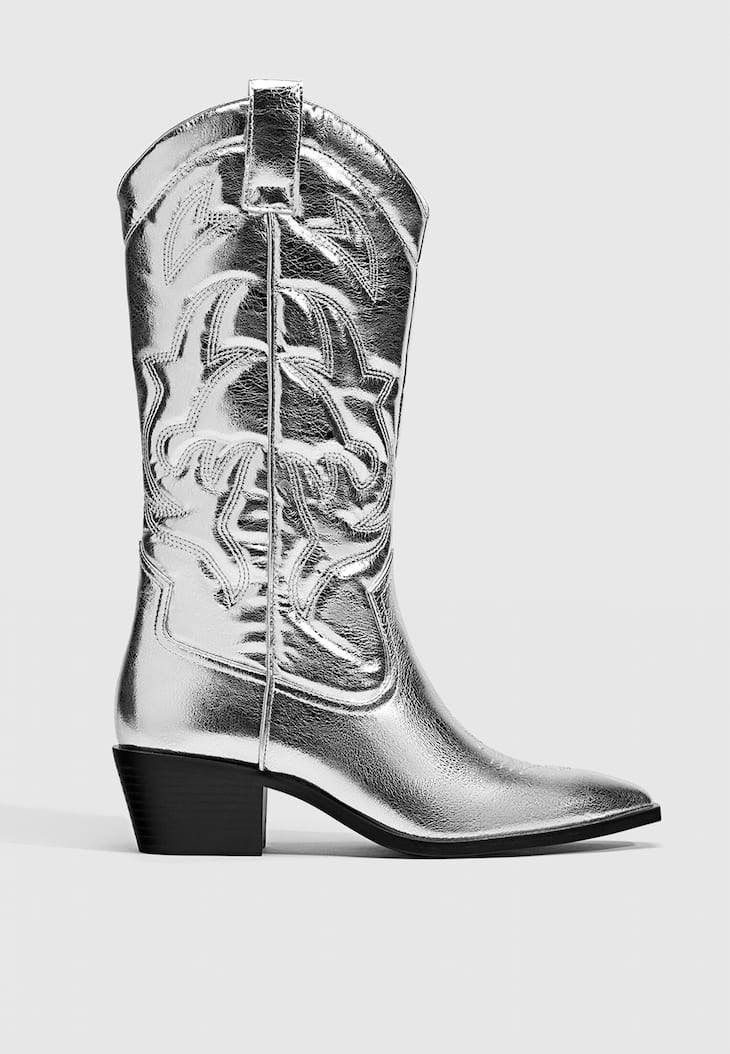 Botas de cowboy metalizadas