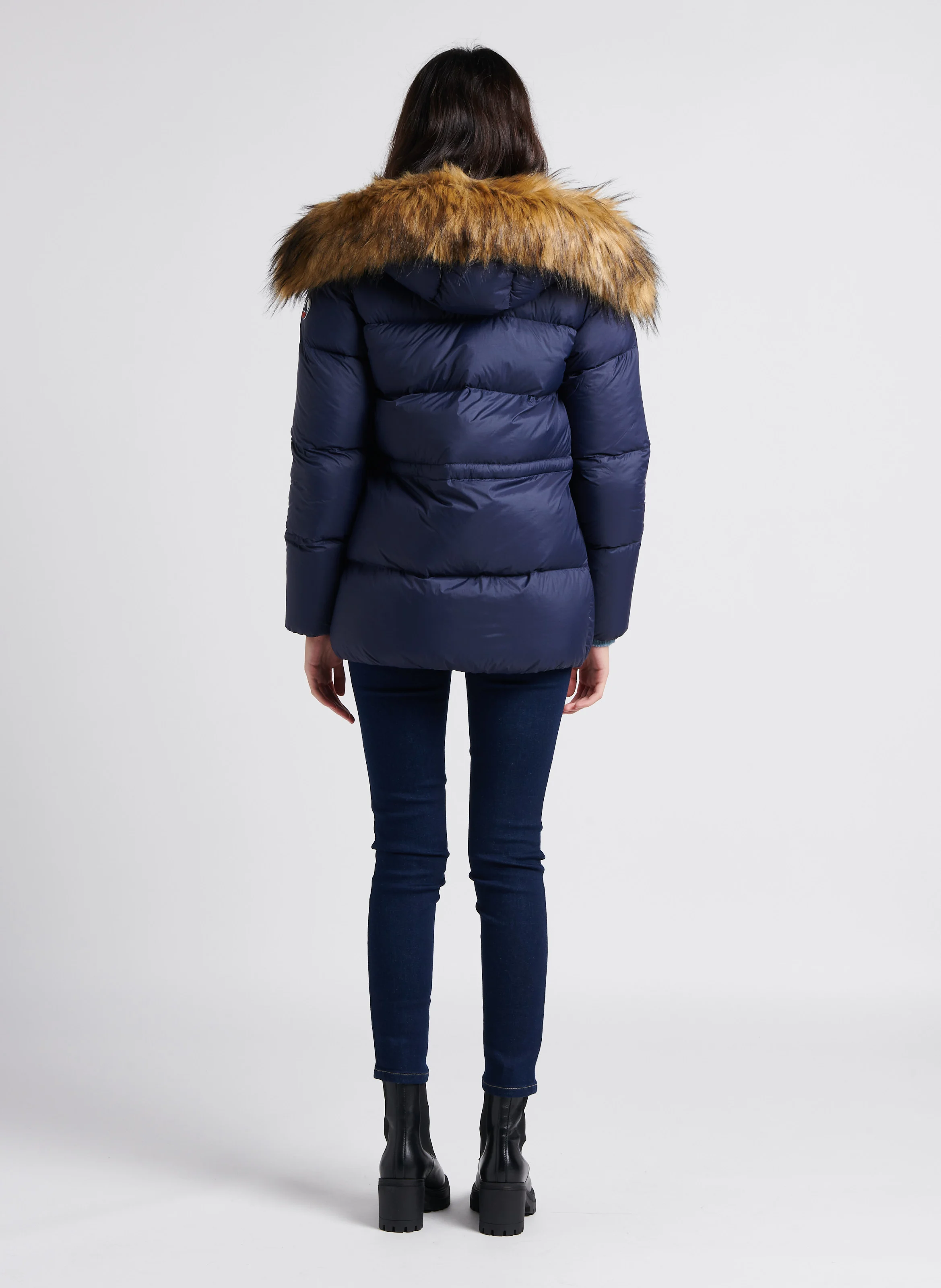 LUXE 2.0 - Doudoune à capuche droite | Bleu