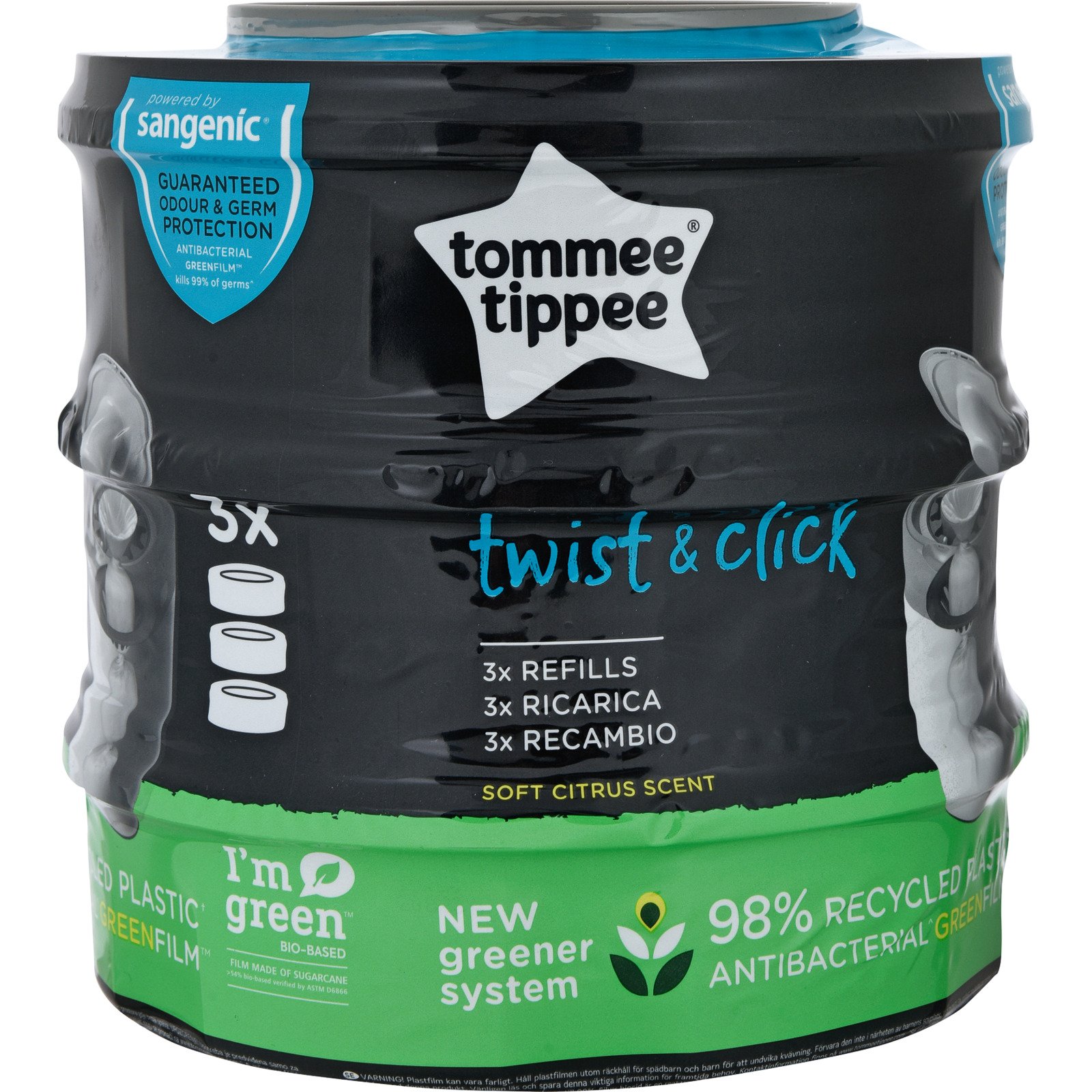 Tommee Tippee Nachfüllkassetten Sangenic Twist & Click 3er Pack