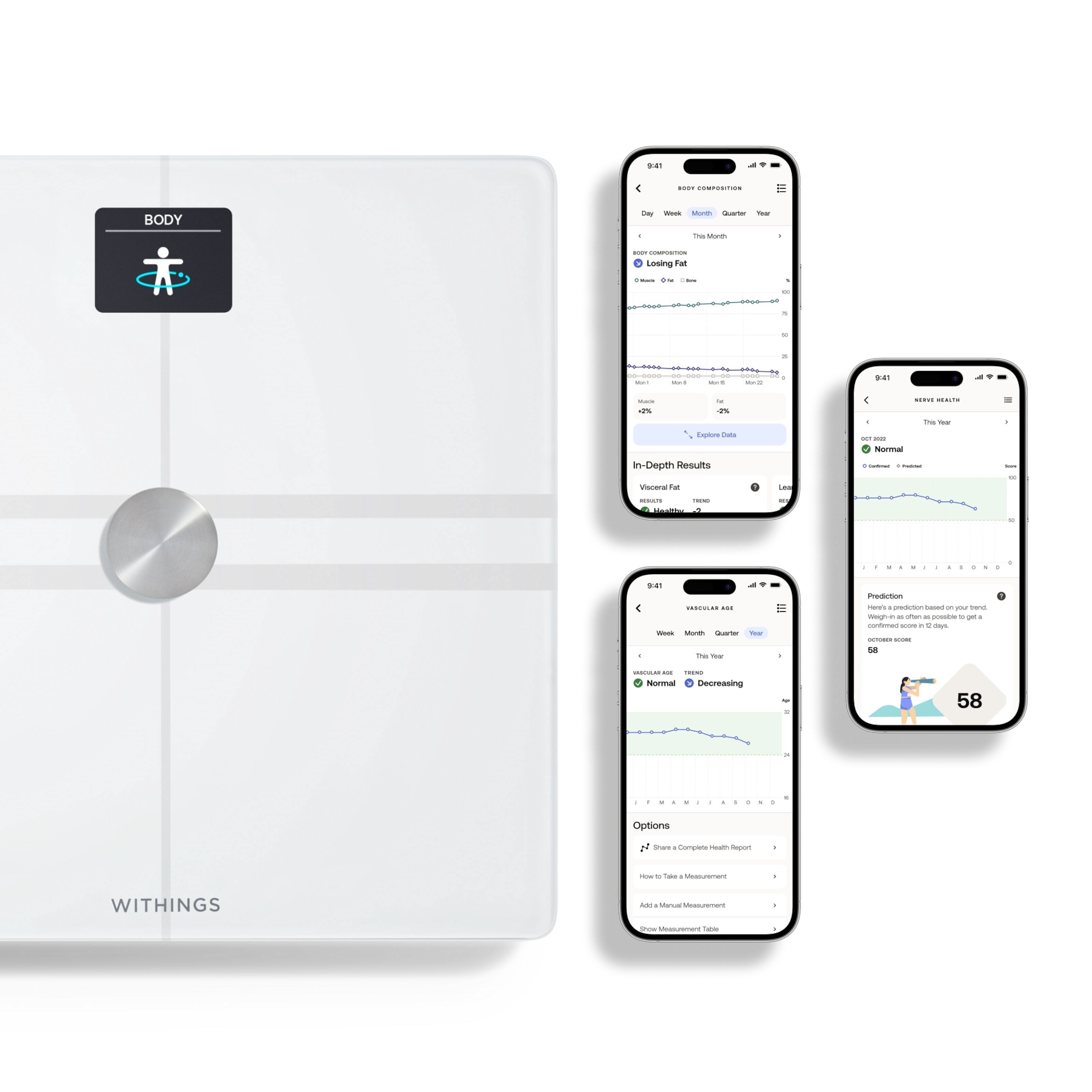 Withings Body Comp Personvekt med wifi Hvit