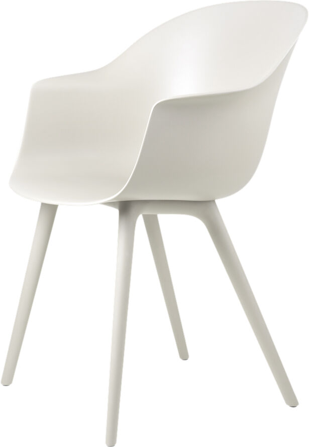 Gubi Bat Dining Chair - Un-Upholstered, Plastic base, Monochrome,