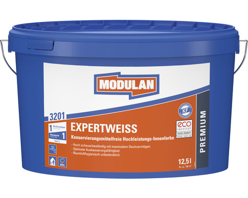 MODULAN 3201 Expert Witte Muurverf, Wit, 12,5 l