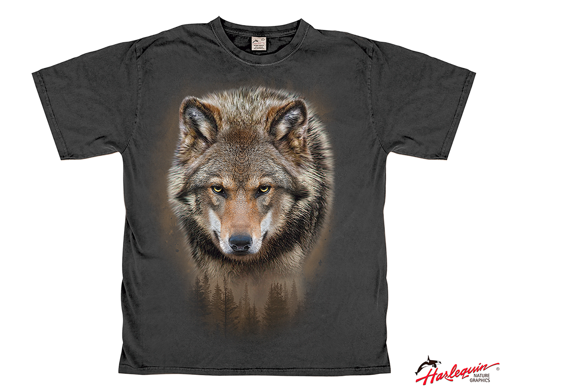 Harlequin Lone Wolf Dark Shadow Herren T-Shirt