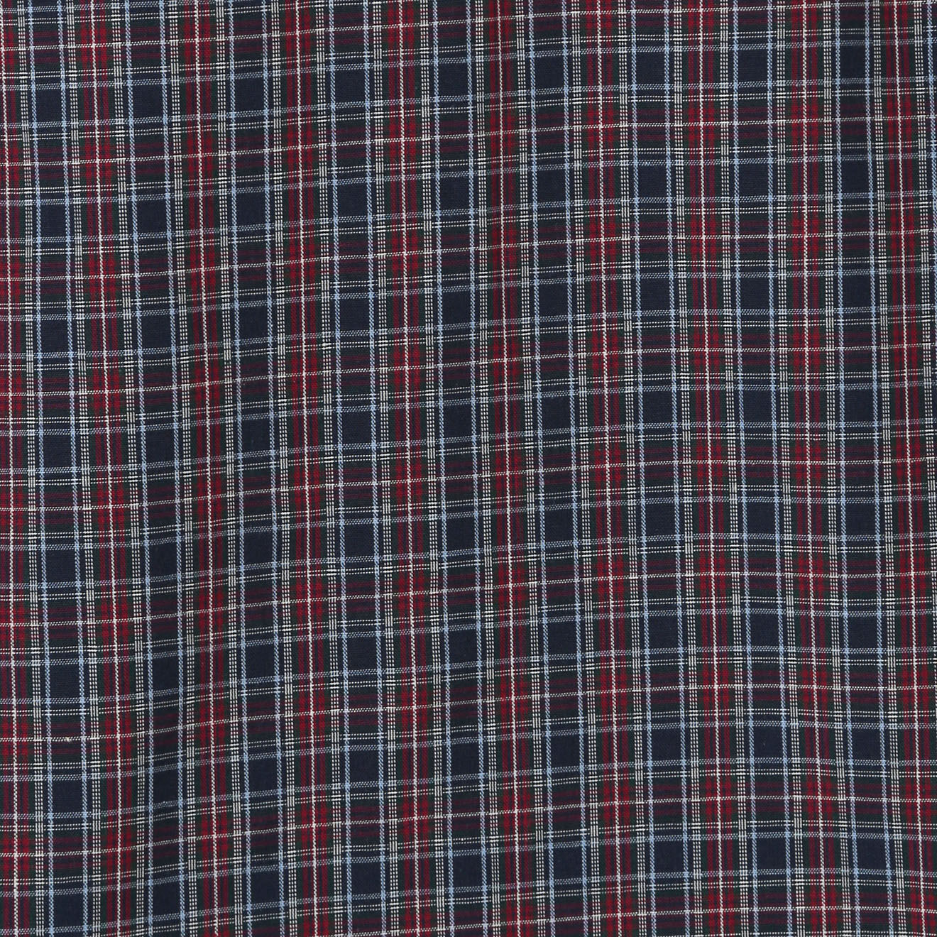 Cyrillus Chemise en Popeline de Coton à carreaux bleu/rouge