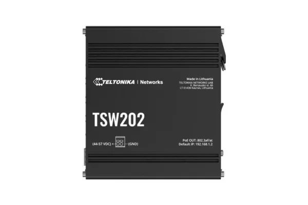 Teltonika TSW202 - Switch - Administreret - 8 x 10/100/1000 (PoE )   2 x SFP - DIN monterbar på skinne - PoE  (240 W)