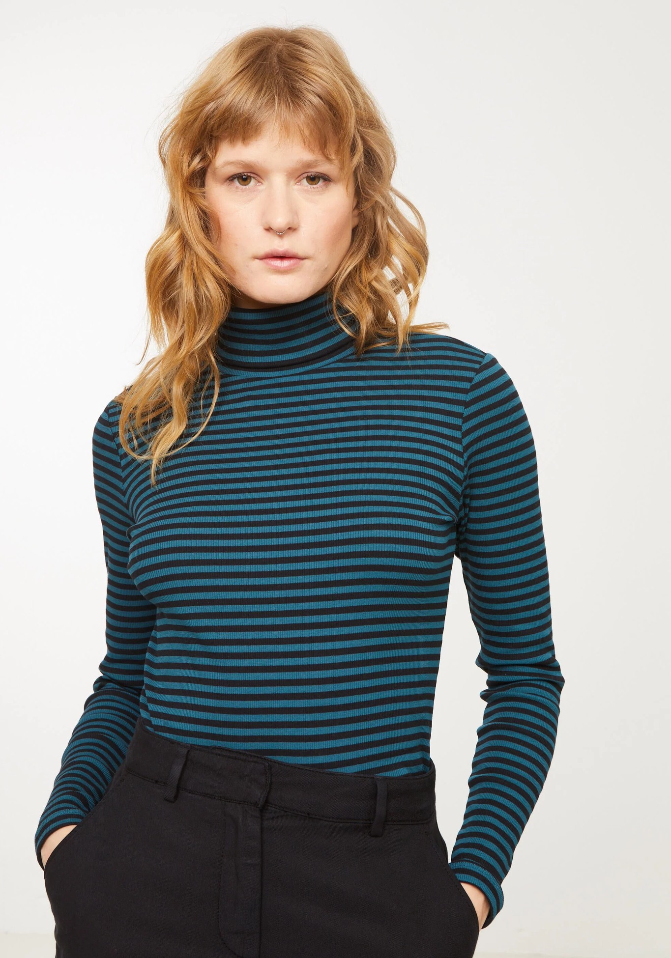 Recolution Longsleeve Liatris Stripes Lake Blue