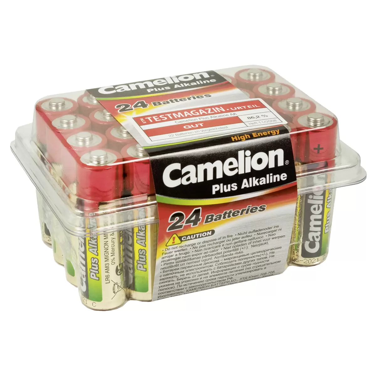 Batterie 24er Pack LR06 Plus Alkaline LR06/24er Pack rot,schwarz
