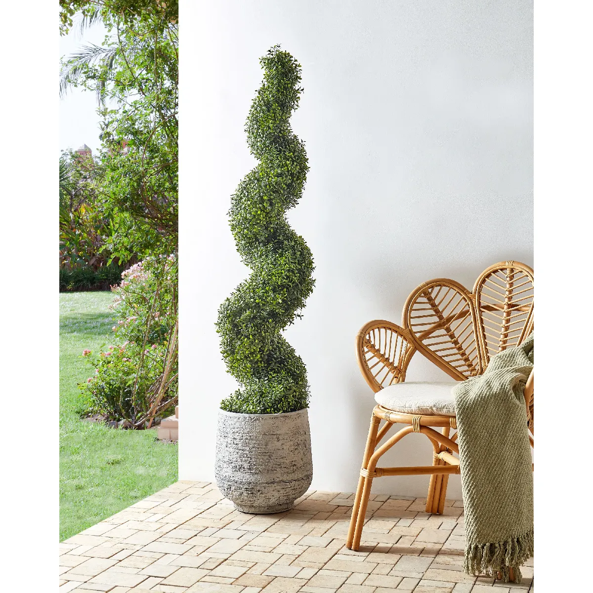 Beliani Plante Artificielle BUXUS SPIRAL TREE 158 cm