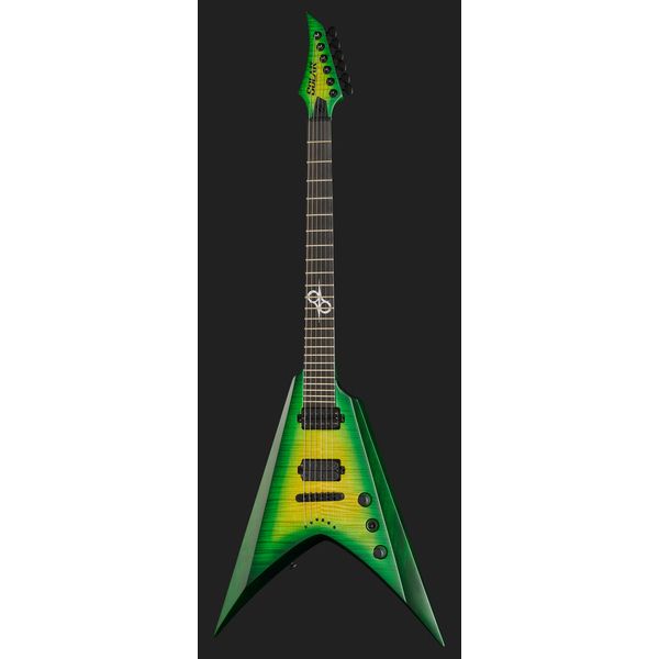 Solar Guitars V2.6LB Flame Lime Burst Matte