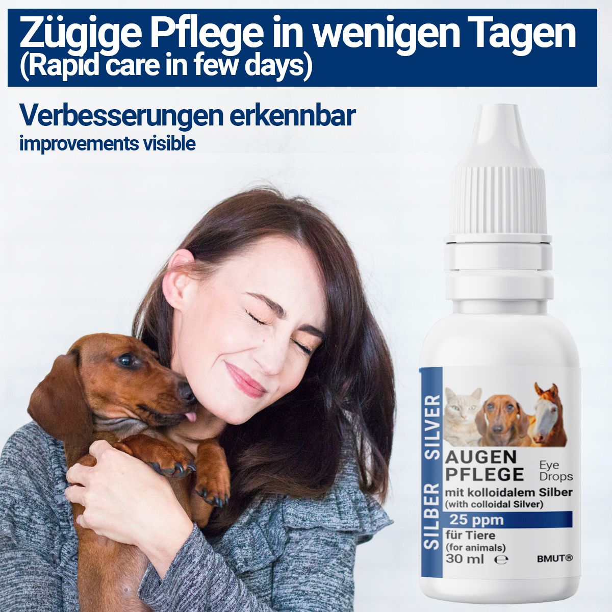 BMUT Augentropfen für Hunde & Katzen mit kolloidalem Silber
