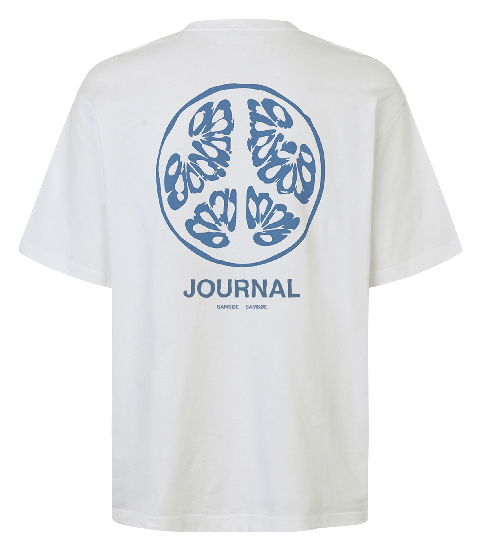 SAJOURNAL - Tee-shirt droit en coton bio sérigraphié | Blanc