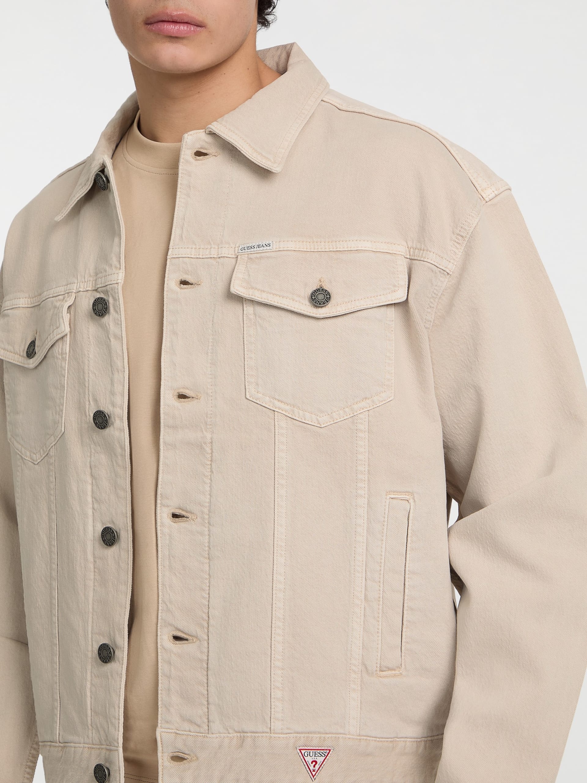 Jaqueta jeans oversized estilo caminhoneiro