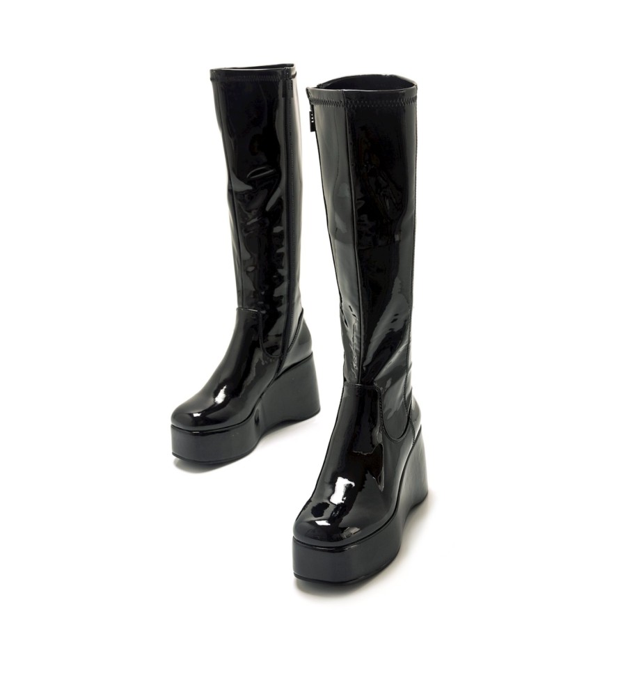 Botas Mustang Night, pretas - Altura do salto: 9 cm -
