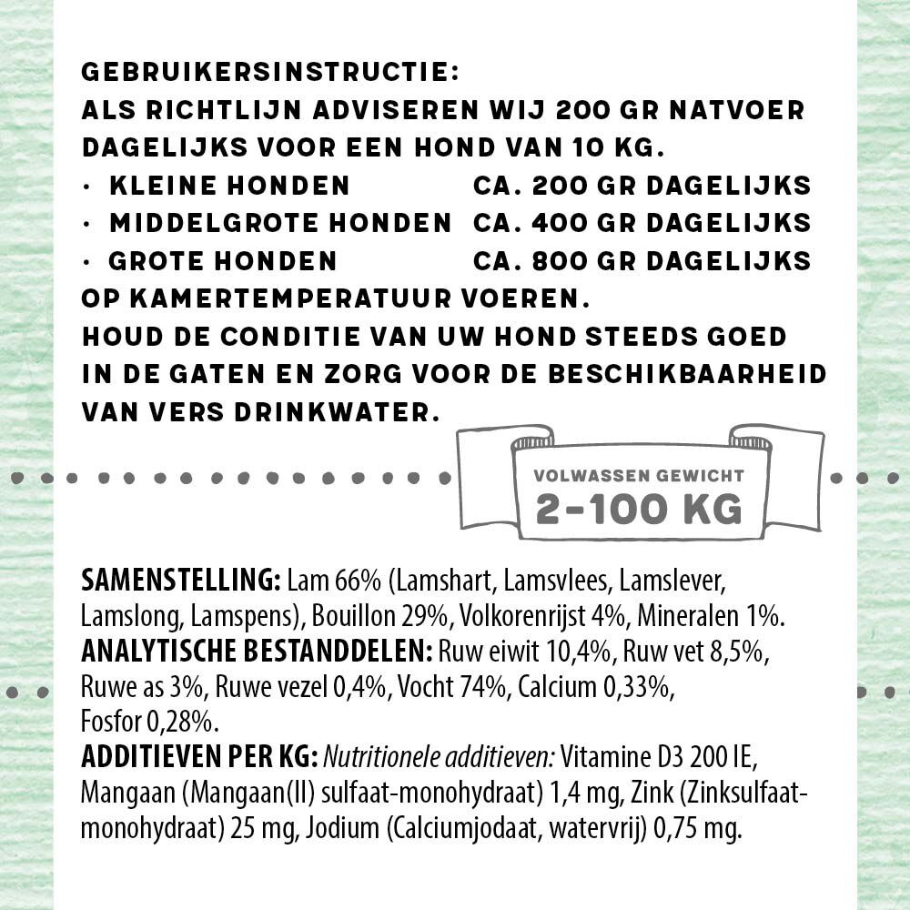 Jarco Dog Blik - Hondenvoer - 400 Gram - rijst, lam