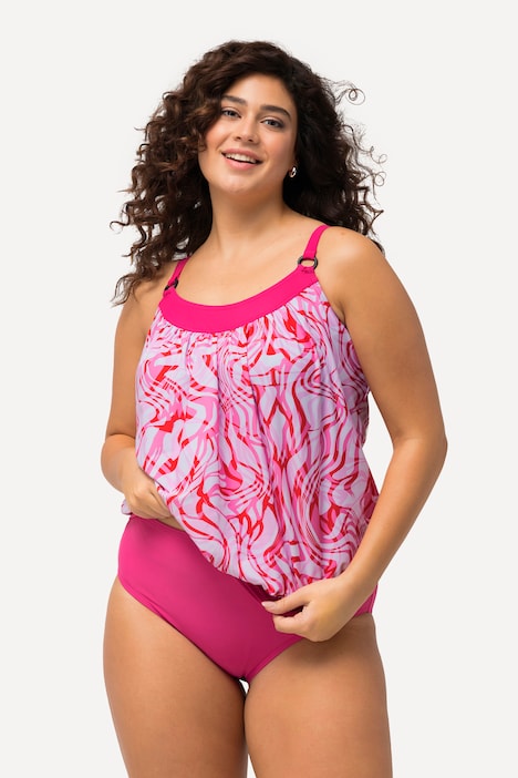 Tankini, Wirbelmuster, Softcups, Gummisaum