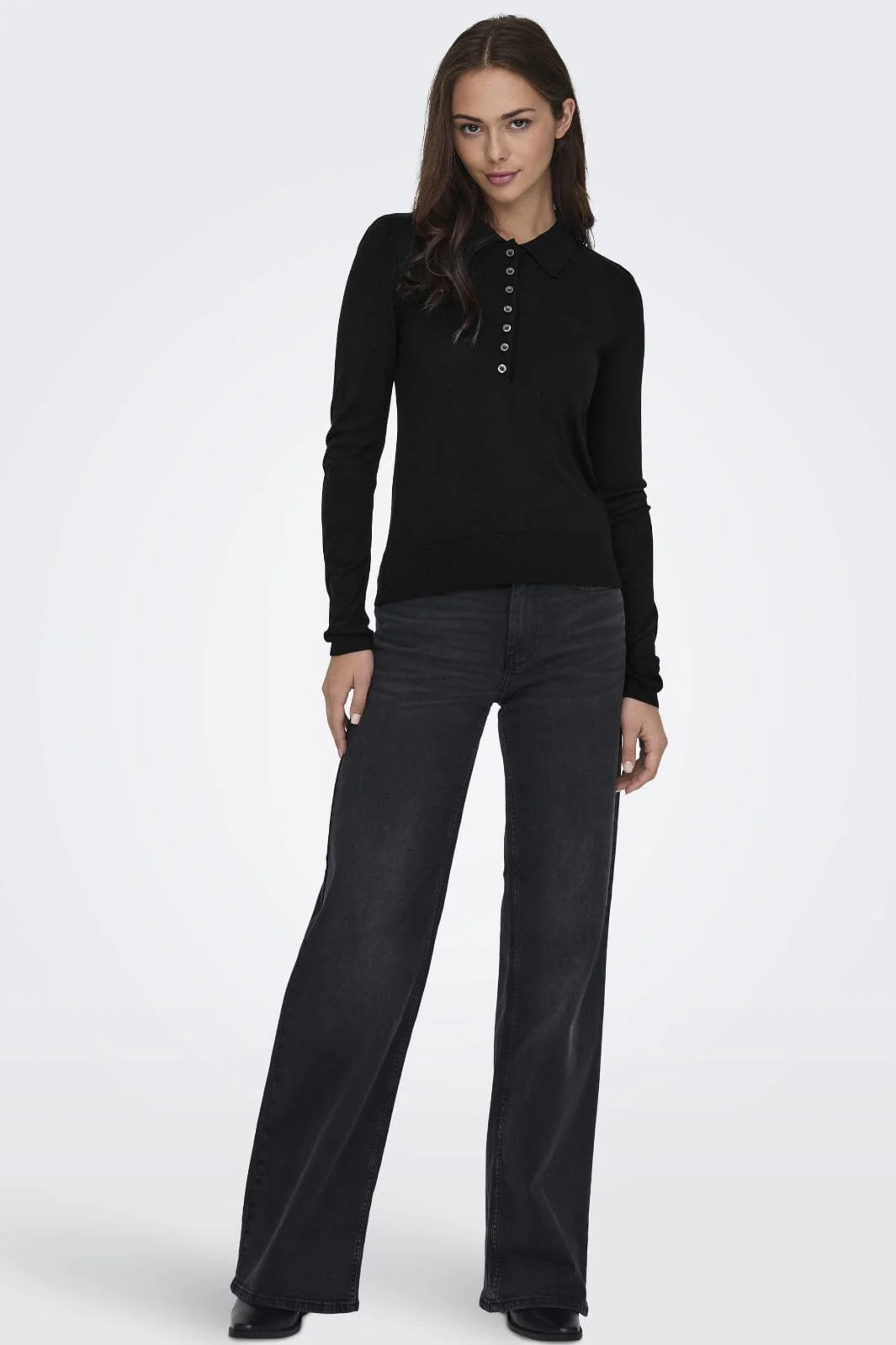 Only Onlcathrine Ls Polo Neck Knt 15347184 4752975 black