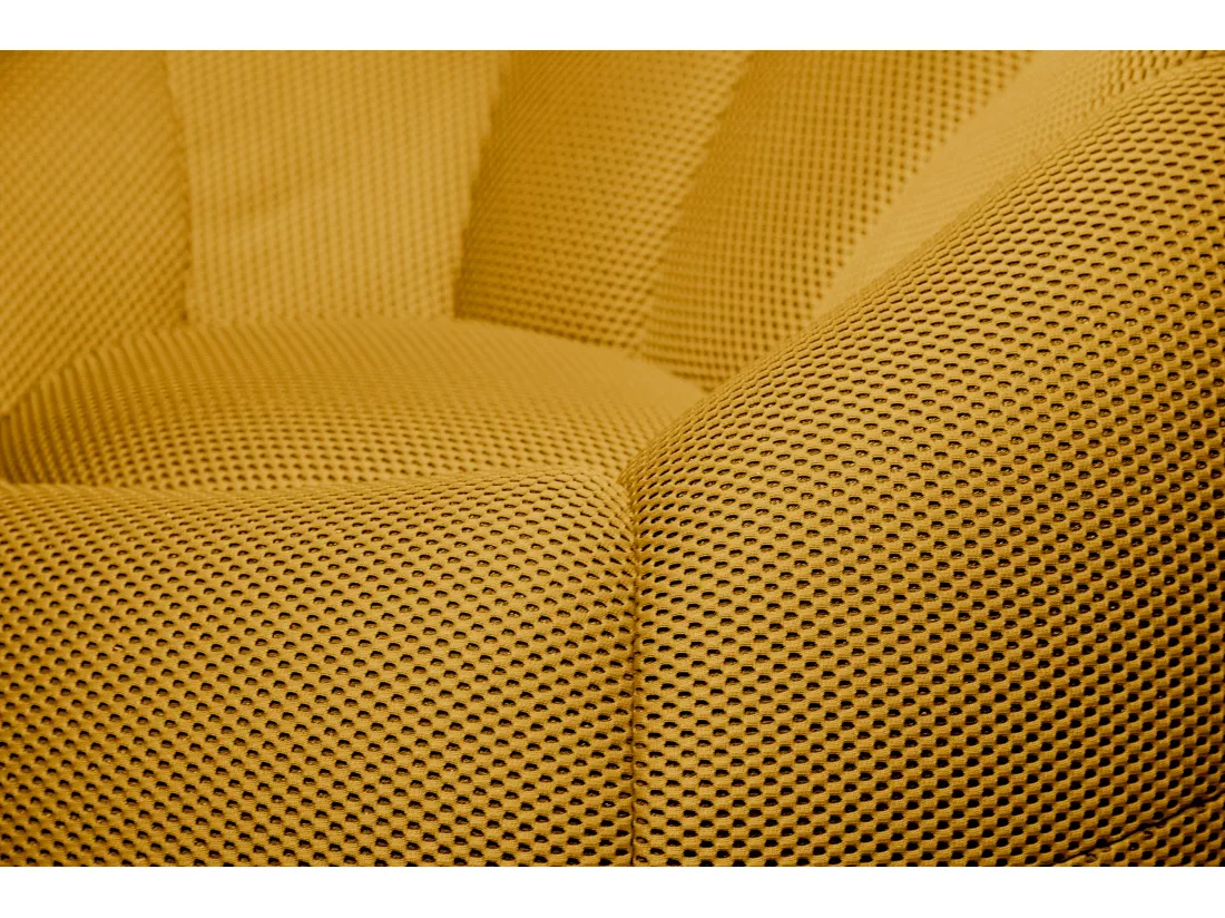 Fauteuil tissu jaune - FIGO