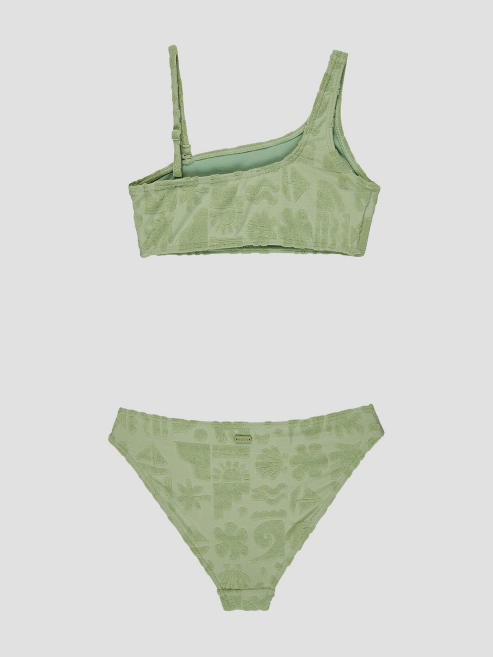 Roxy Beach Check Kids Bikini basil