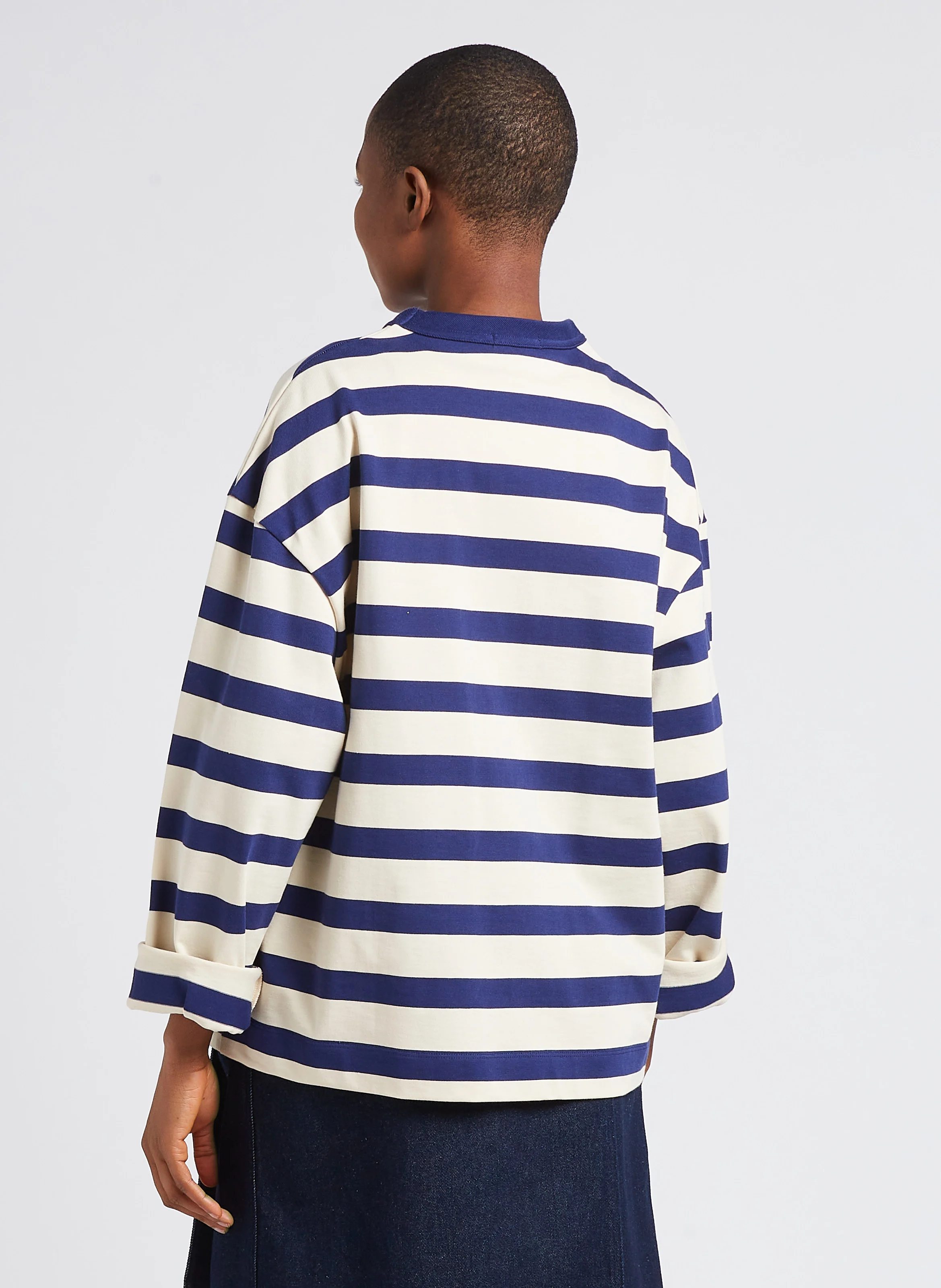 ARCHIE - Tee-shirt col rond rayé en coton bio | Multicolore