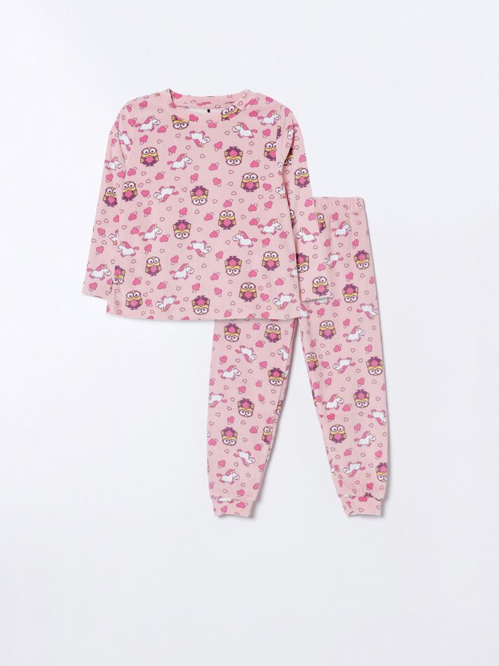 Conjunto de pijama de veludo UCS LLC - Rosa