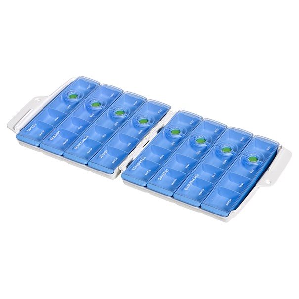 WIBOX Pro Medidispenser 7 Tage<br>1 Stück, 4 Fächer/Tag im Koffer französisch
