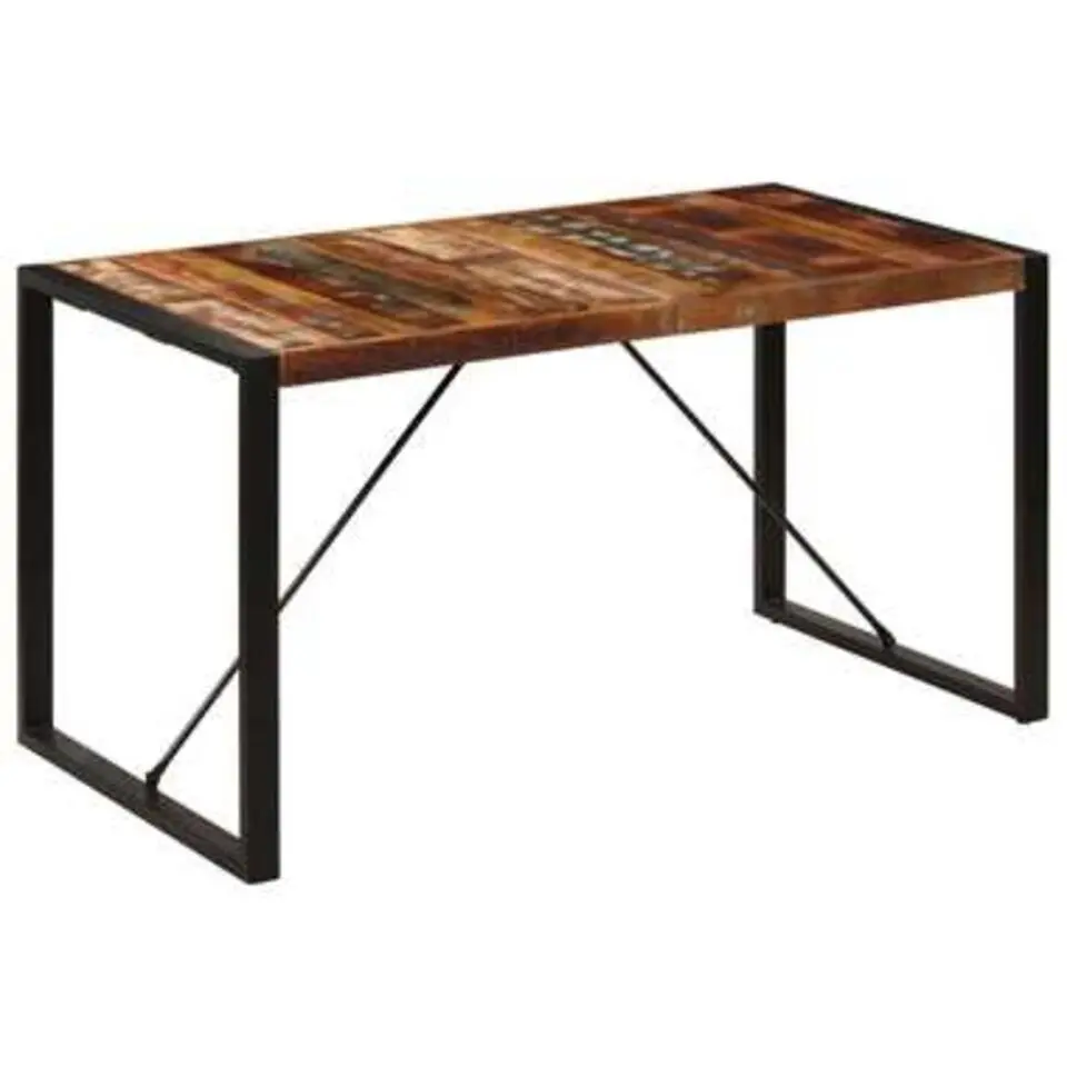 vidaXL Eettafel 140x70x75 cm massief gerecycled hout