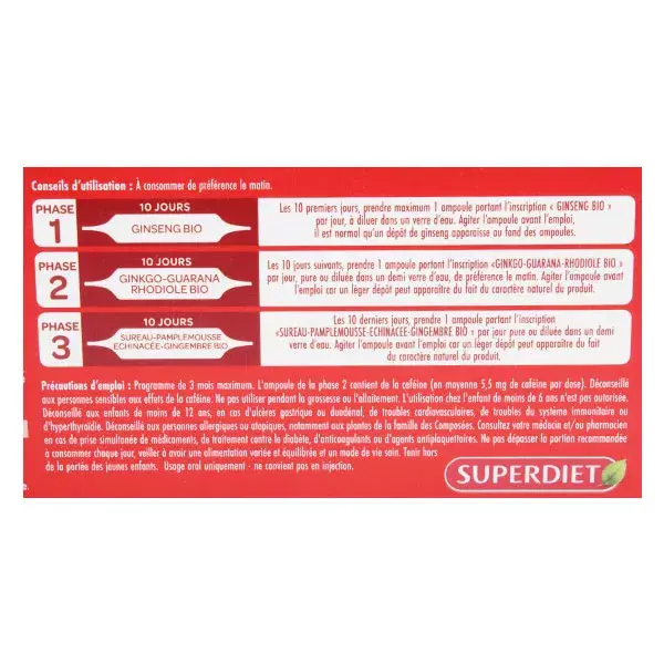 Protocolo de Vitalidade Orgânica Superdiet - 30 ampolas