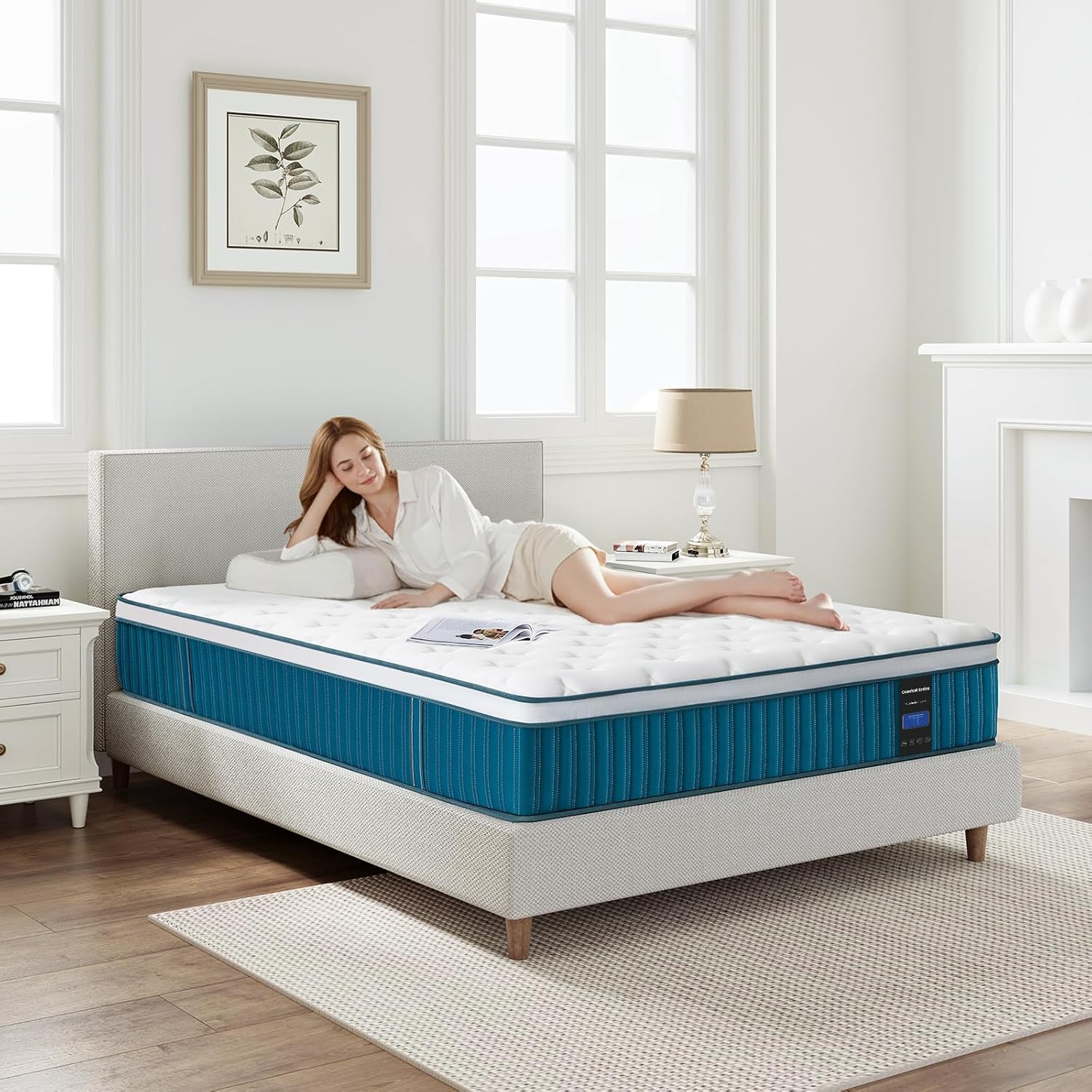 Coolvie Matratze 160 x 200 cm in der Box, 7-Zonen Härtegrad H2 & H3, 26cm orthopädische Taschenfederkernmatratze mit rückenentlastendem Memory-Schaum, Oeko-TEX Zertifiziert für Kinder und Erwachsene