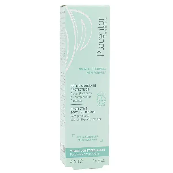 Placentor Végétal Crème Apaisante Protectrice Peau Sensibles 40ml