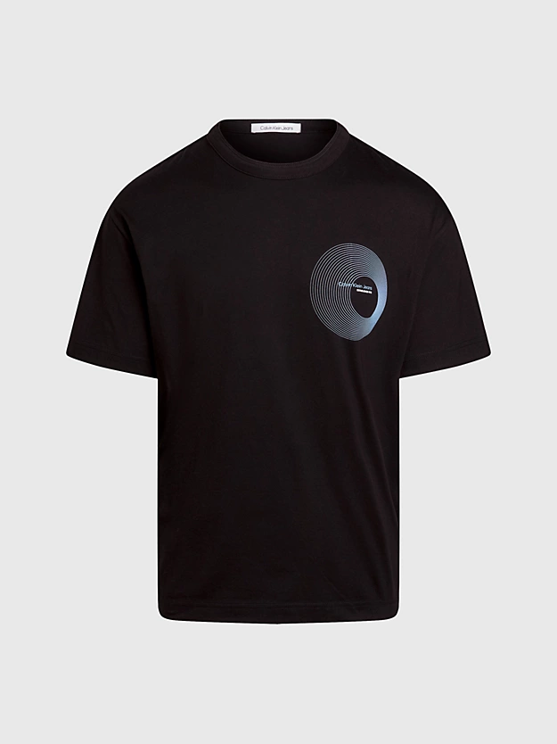 Camiseta com estampa gráfica e modelagem relaxada