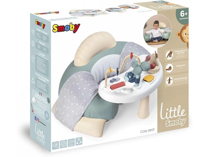 Smoby Baby-Spielsitz Cosy Seat Komfortabler Babysitz mit Activity-Tisch