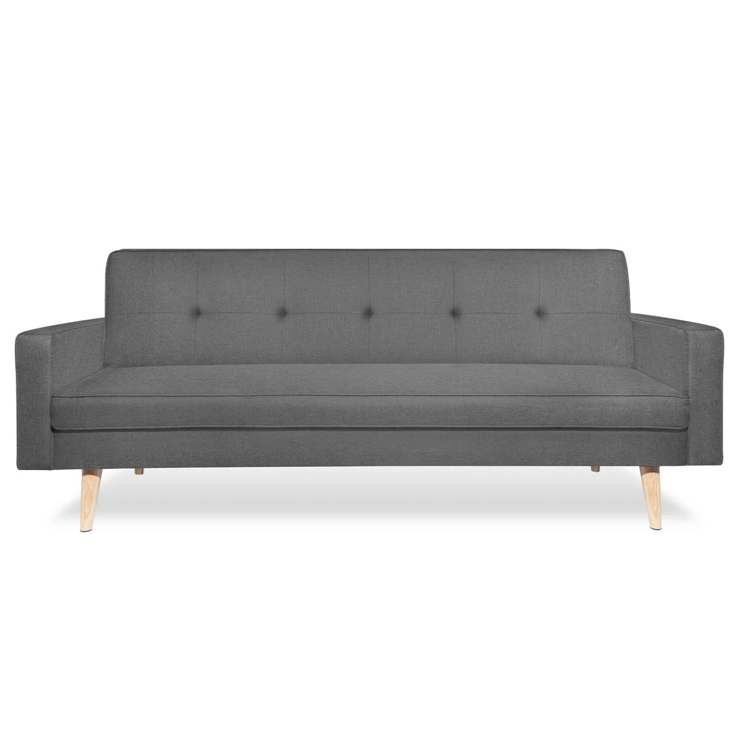 Canapé droit scandinave 3 places convertible LARS gris