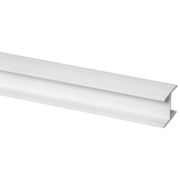 Tussenprofiel kunststof wit 21x25 mm 260 cm