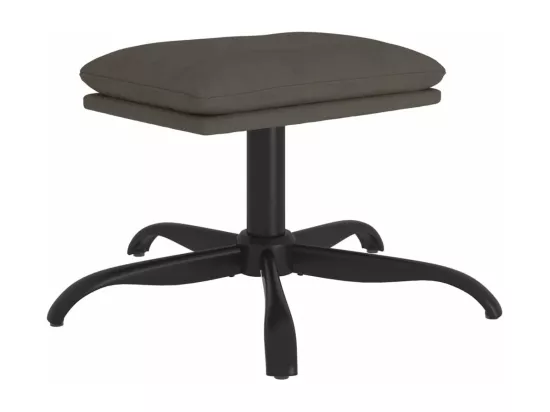 Repose-pied Gris foncé 60x60x36 cm Velours