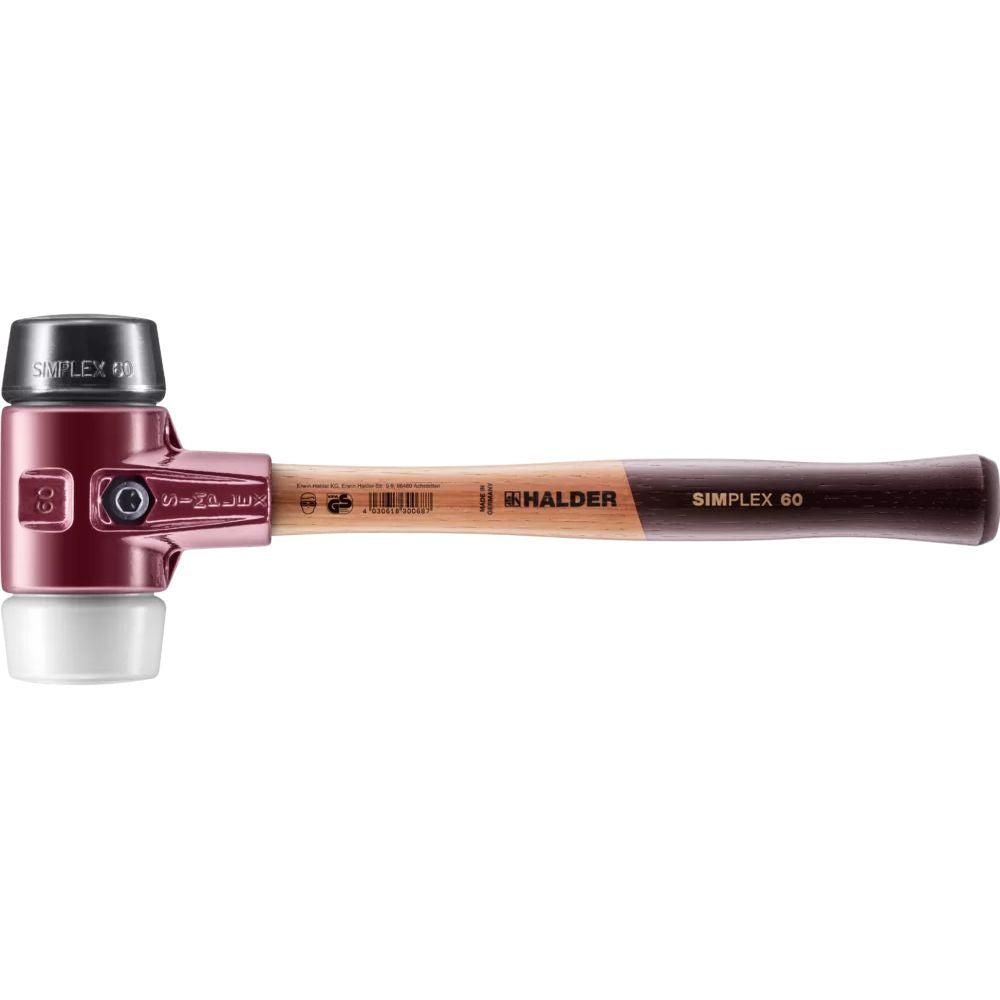 Halder SIMPLEX 3027 Hamer met verwisselbare doppen rubber/superplastic 405x150x60mm - 3027.060