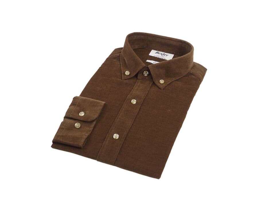 Chemise en velours Chocolat - WAYNE