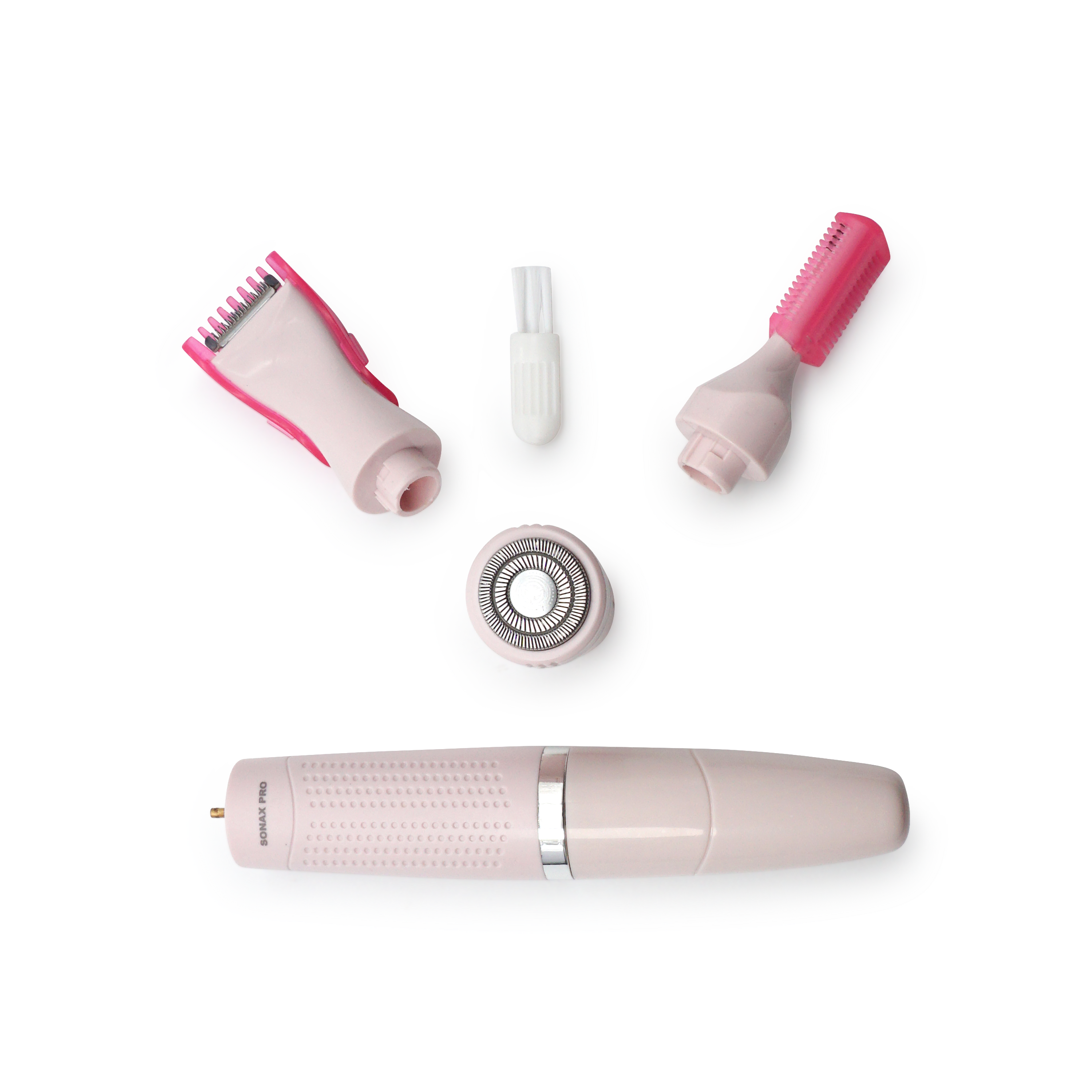 3in1 Haarentferner Elektrischer Körperhaar Rasierer Augenbrauen Trimmer - Rosa