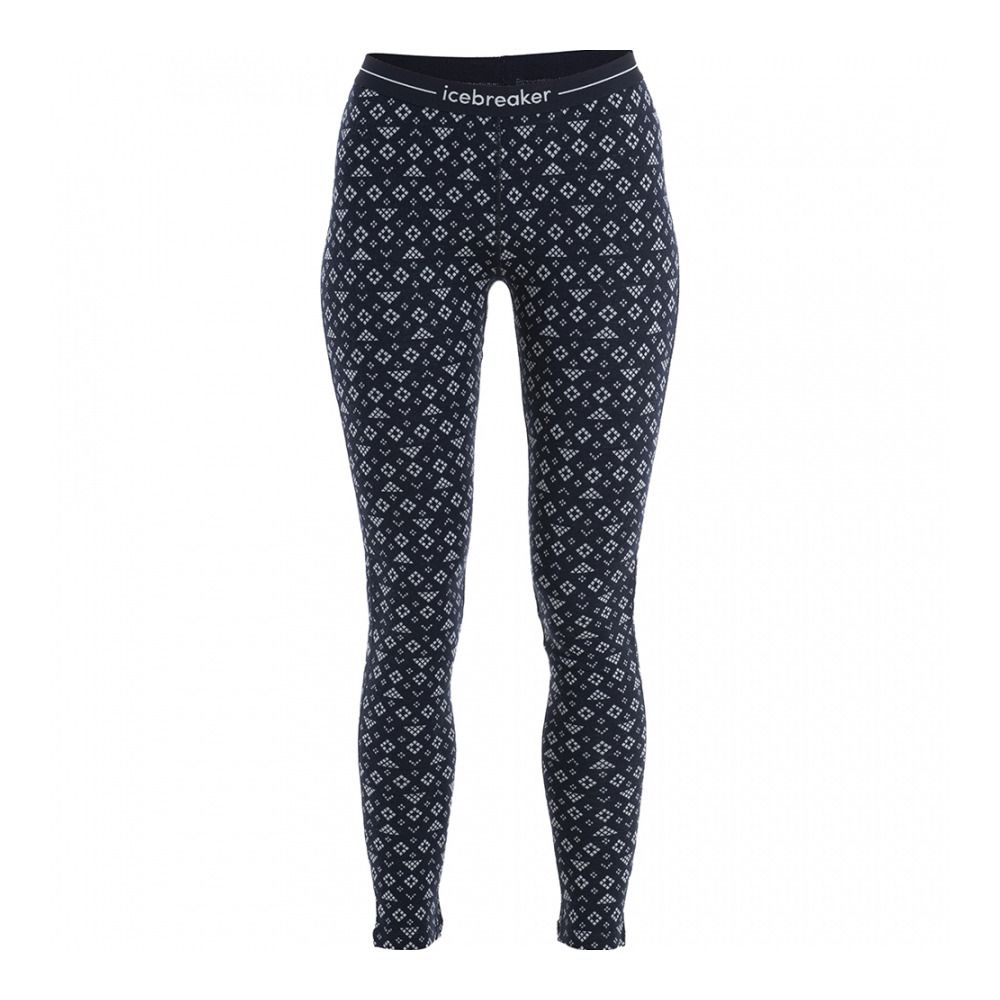 Icebreaker 260 VERTEX FIRST SNOW - Sous-couche Femme midnight navy/snow/j