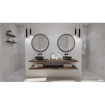 Wandtegel Essenza marmerlook 33,3 cm x 100 cm keramiek wit 2,00 m²