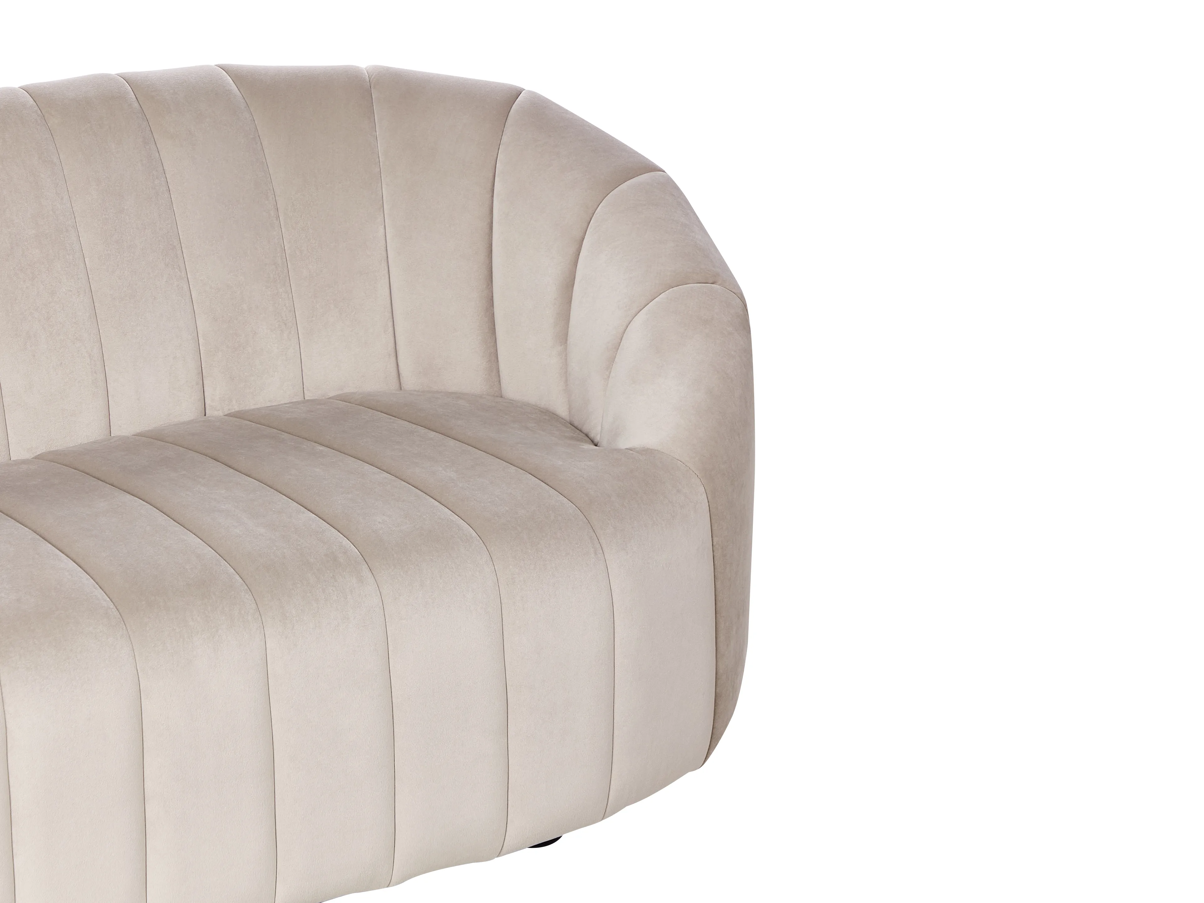 Bank 2-zits MALUNG Fluweel Beige