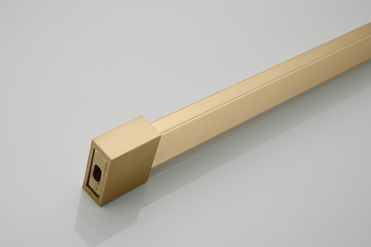 Saniclear Brass profielloze douchecabine 90x70cm met 70cm deur geborsteld messing