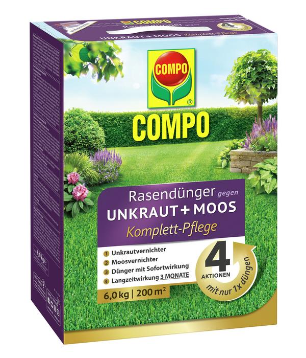 COMPO Rasendünger gegen Unkraut + Moos 4in1