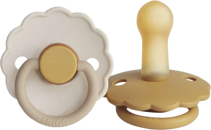 Frigg FRIGG Daisy runde sutter i latex 2-pak str. 2 - Chamomile/Honey gold Chamomile/honey gold