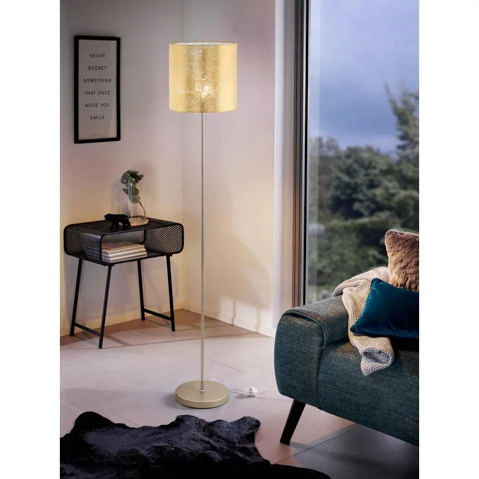 EGLO Viserbella Vloerlamp - E27 - 158,5 cm - Champagne/Goud