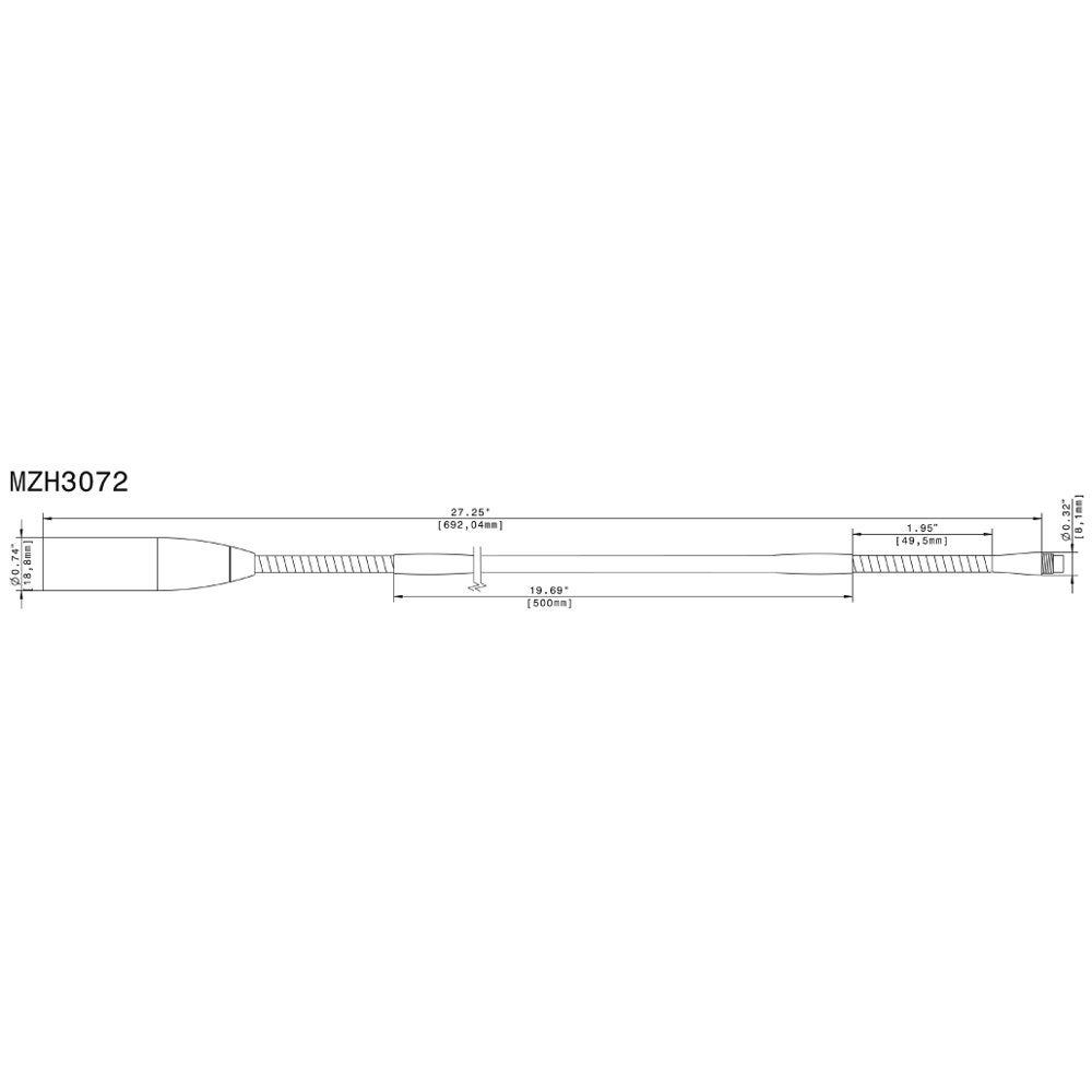 Sennheiser MZH 3072 metalen zwanenhals (70 cm)