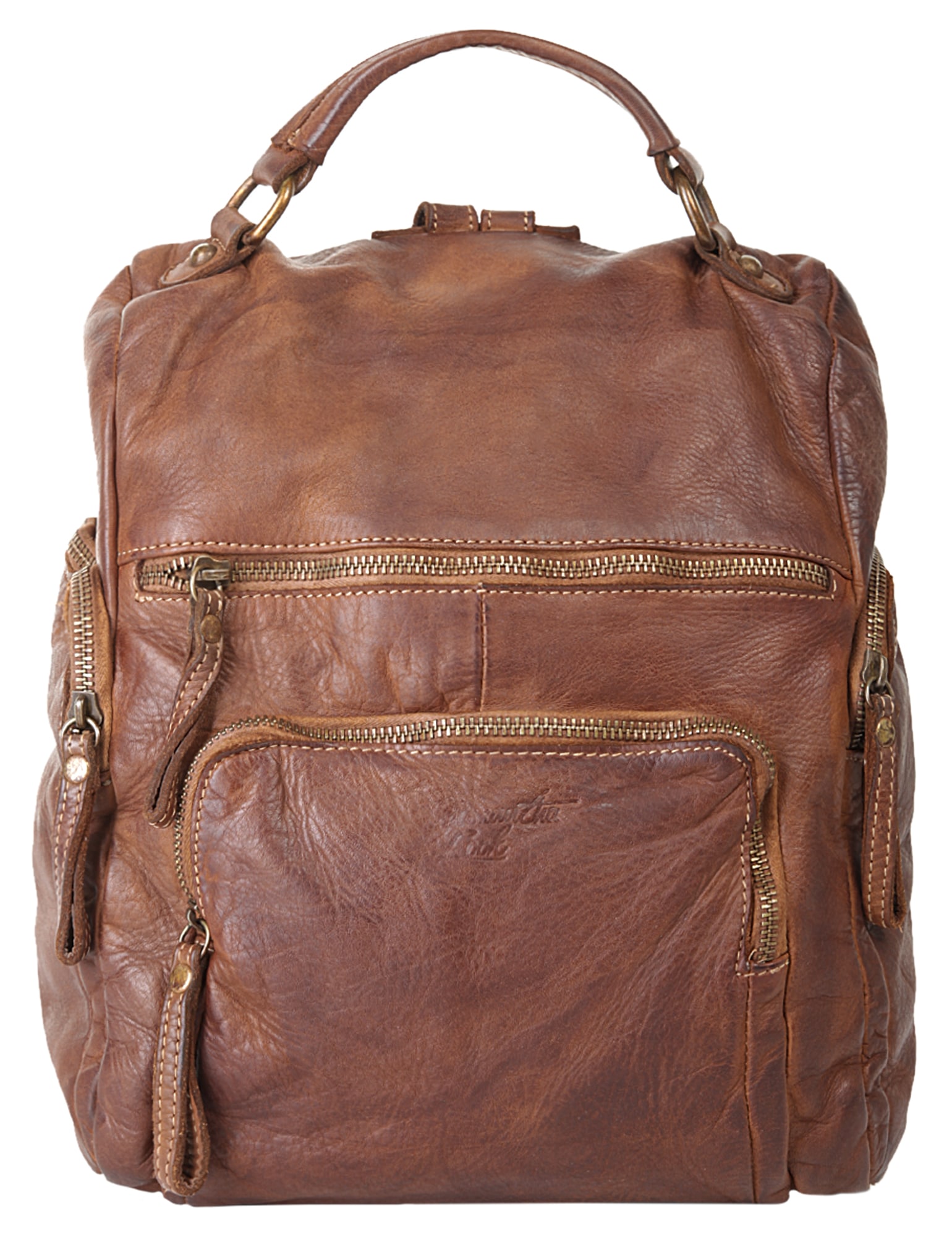 Samantha Look Cityrucksack echt Leder, Made in Italy