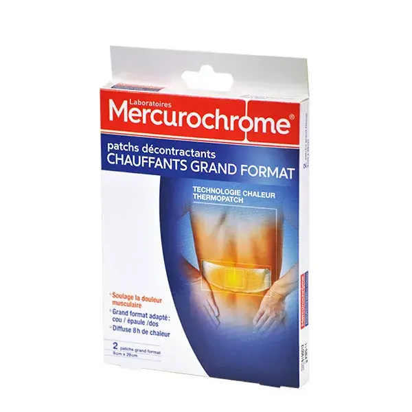 Grandes manchas de calor de mercurocromo (2 manchas)