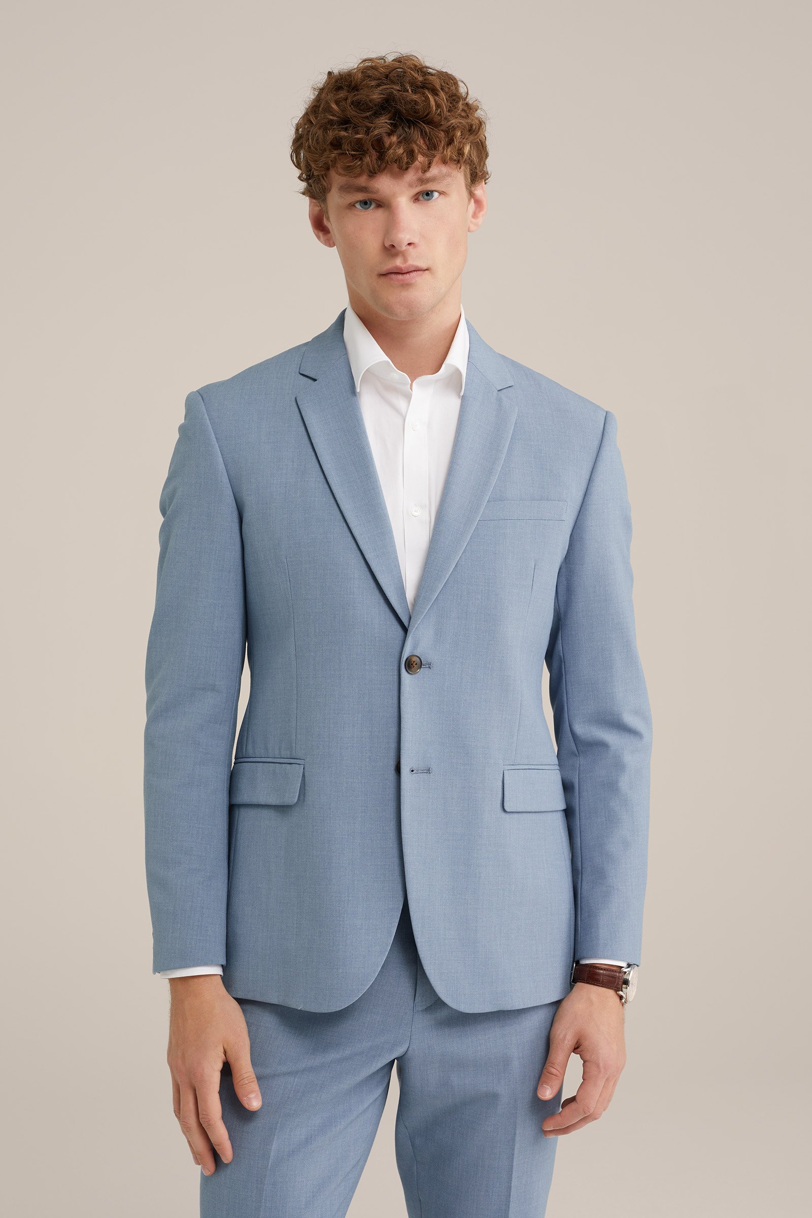 slim fit blazer Fundamentals Grijsblauw