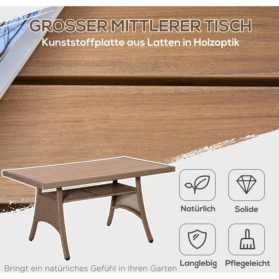 Outsunny Gartenmöbel Set bestehend aus 6 Teilen braun