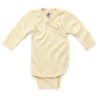 Baby-Wickelbody Merinowolle-Seide, Natur